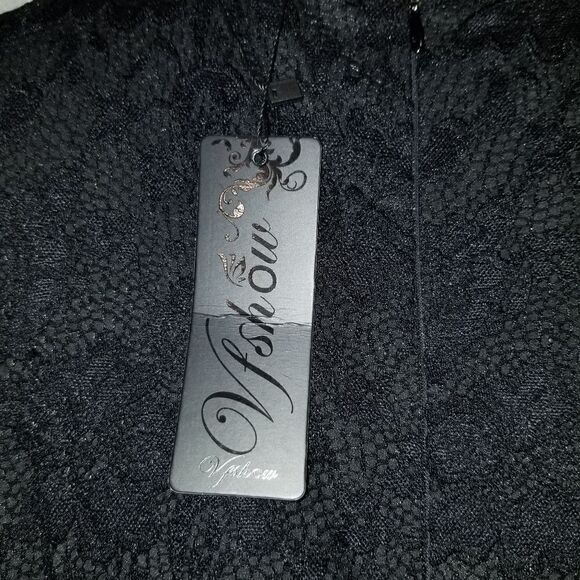 Vfshow Womens Floral Lace Keyhole Front Ruffle Bell Sleeve Formal Evening Large - Picture 13 of 14